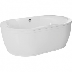 Glorus 190 F mit Schürze, freistehende Badewanne weiß 190x110x49.5/65 cm 