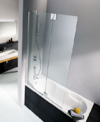 HSK Badewannenaufsatz K2P pendelbar, 2-TEILIG an Nebenteil, 120cm 