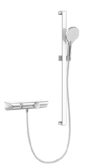 HSK Komplett-Set 1.35 AquaXPro Chrom mit Echtglasablage (ESG), Weiß