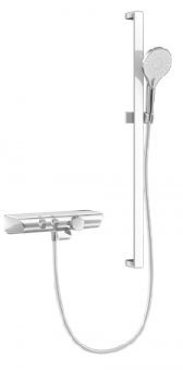 HSK Komplett-Set 1.45 AquaXPro Chrom mit Echtglasablage (ESG), Weiß