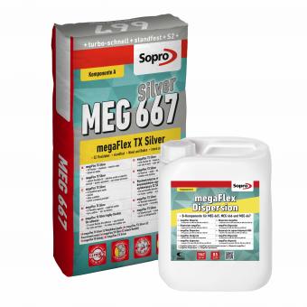 Sopro MEGAFLEX TX SILVER SILVERFLIESENKLEBER - MEG 667, 25 KG 