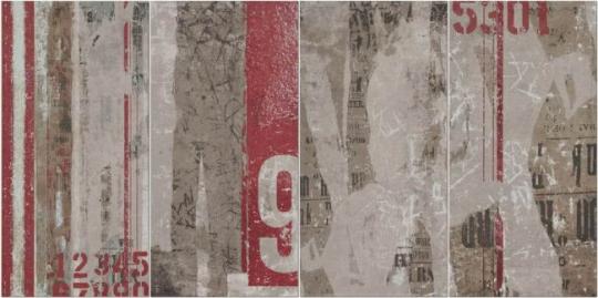 ABK DOCKS DECORO MURALES Dekor 30x60 | Silver Mix 4