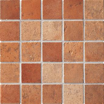 ABK PETRAIA MOSAICO QUADRETTI Mosaik 33,3x33,3 | Ocra Cotto Rosso