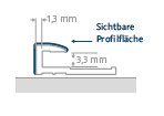 HSK Renodeco Profil 2.550mm Abschlussprofil gerade | Chrom-Optik