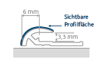HSK Renodeco Profil 2.550mm Abschlussprofil rund | Schwarz matt
