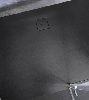 HSK MARMOR-POLYMER-DUSCHWANNE, STEINOPTIK RECHTECK Anthrazit | 80x120cm