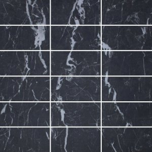 Casalgrande MARMOKER MOSAICO 5X10 Mosaik 29,5x29,5 | Nero Creta | Lucido