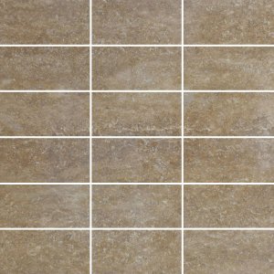 Casalgrande MARMOKER MOSAICO 5X10 Mosaik 29,5x29,5 | Travertino Noce | Naturale