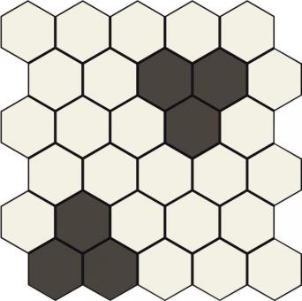 CESI  FULL BODY ESAGONO 5X5 DECORO Mosaik 31x31 | 02 Tris Fluoro Carbonio