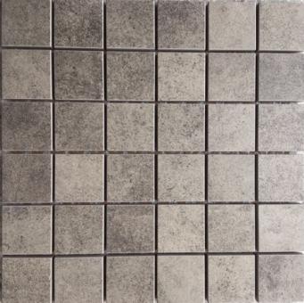 Concrete Gris Mosaik 5x5 auf Netz 30x30cm 