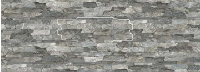 Novabell Brickup Breccia 16x40cm Grigio