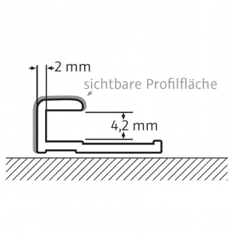 HSK Renodeco | Renovetro Profil 2.550mm Abschlussprofil gerade | Schwarz matt