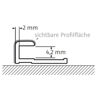 HSK Renodeco Profil 2.550mm Abschlussprofil gerade | Schwarz matt