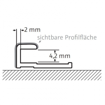 HSK Renodeco | Renovetro Profil 2.550mm Abschlussprofil gerade | Chrom-Optik