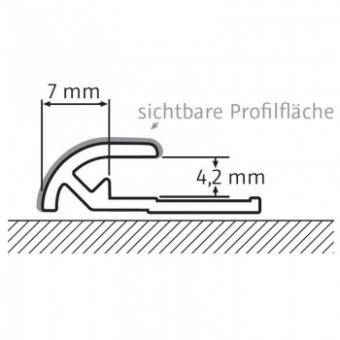 HSK Renodeco Profil 2.550mm Abschlussprofil rund | Chrom-Optik