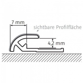 HSK Renodeco | Renovetro Profil 2.550mm Abschlussprofil rund | Chrom-Optik