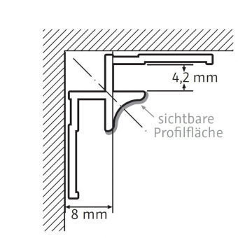 HSK Renodeco | Renovetro Profil 2.550mm Eckprofil innen | Chrom-Optik