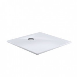 HSK Marmor-Polymer-Duschwanne, plan, weiß, Quadrat 90 x 90 cm