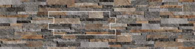 Novabell Brickup Ocean 16x40cm Mix Quarzite