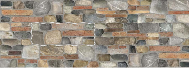 Novabell Brickup OldWall 16x42cm Multicolor