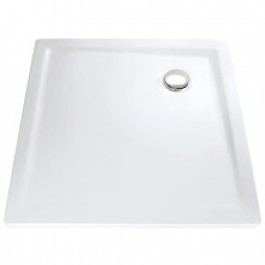 HSK Marmor-Polymer-Duschwanne, super-flach, weiß, Quadrat 100 x 100 cm