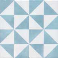 Arkadia Cemento Perla Triangoli Azzuri 20x20cm 