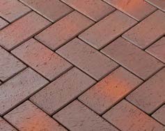 Blau-Rot-Braun bunt, geflammt 20x10x4,5cm Pflasterklinker 