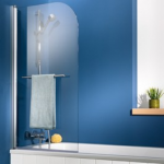 HSK Badewannenaufsatz EXKLUSIV 1-TEILIG 75cm, INKLUSIVE HANDTUCHHALTER 