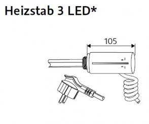 HSK HEIZSTAB 3 LED für Badheizkörper 