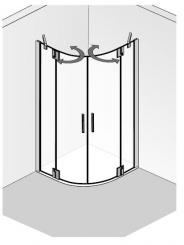 HSK Duschkabine K2 P, RUNDDUSCHE 4-TEILIG 
