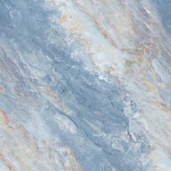 HSK Renodeco seidenmatt Marmor Azzurro-Blau | 100 x 255 cm | matt