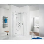HSK Duschkabine PREMIUM SOFTCUBE, FÜNFECKDUSCHE 3-TEILIG 
